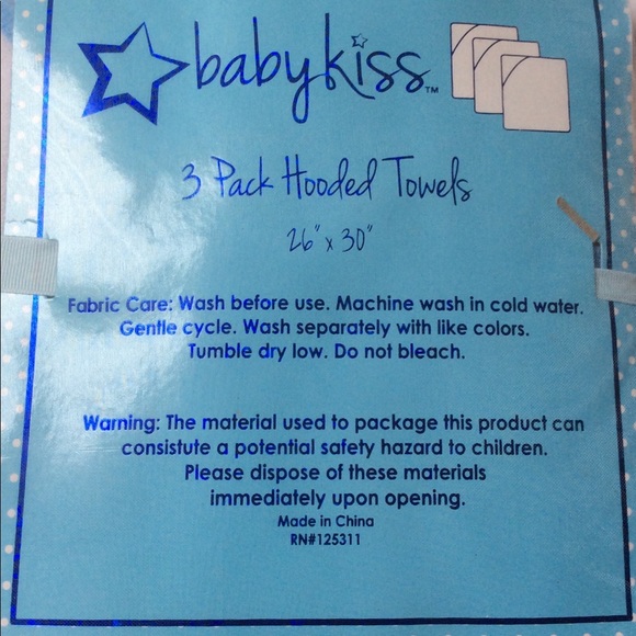 Baby Kiss Hooded Bath Towels - Picture 6 of 6